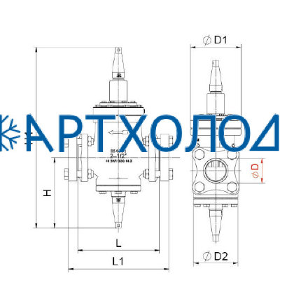 Сервоприводный клапан с пилотным управлением до себя IPRV DN32  Dofun