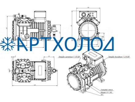 Компрессор поршневой R4P11E4K (LMBP) Ридан