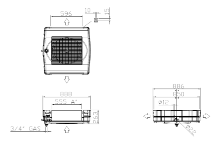 Потолочный двухпоточный воздухоохладитель FHD722E3 LU-VE