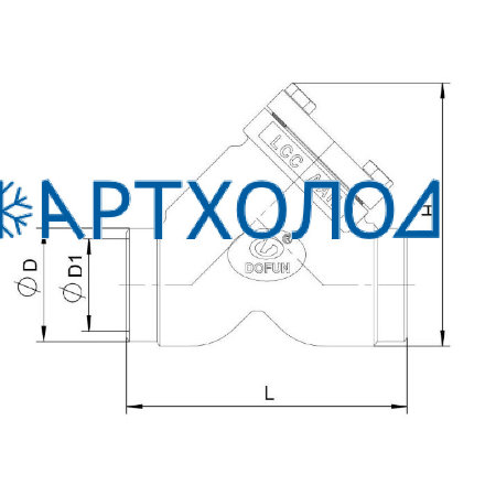 Обратный клапан CVD-S DN40 прямоточный Dofun